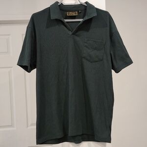 Casual Male Dark Green Polo Shirt